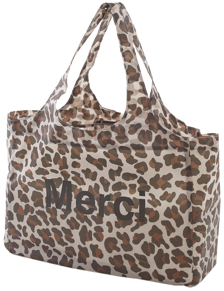 No.999z-m-lp<br>マチ付きエコバッグ<br>レオパード