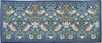 No.78638<br>マルチマット 50X120<br>バード＆ストロベリー ブルー