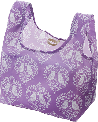 No.75050<br>コンビニエコバッグ<br>ふくろう パープル