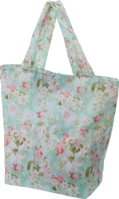 No.75060<br>ファスナー付エコバッグ<br>ガーデンフラワー