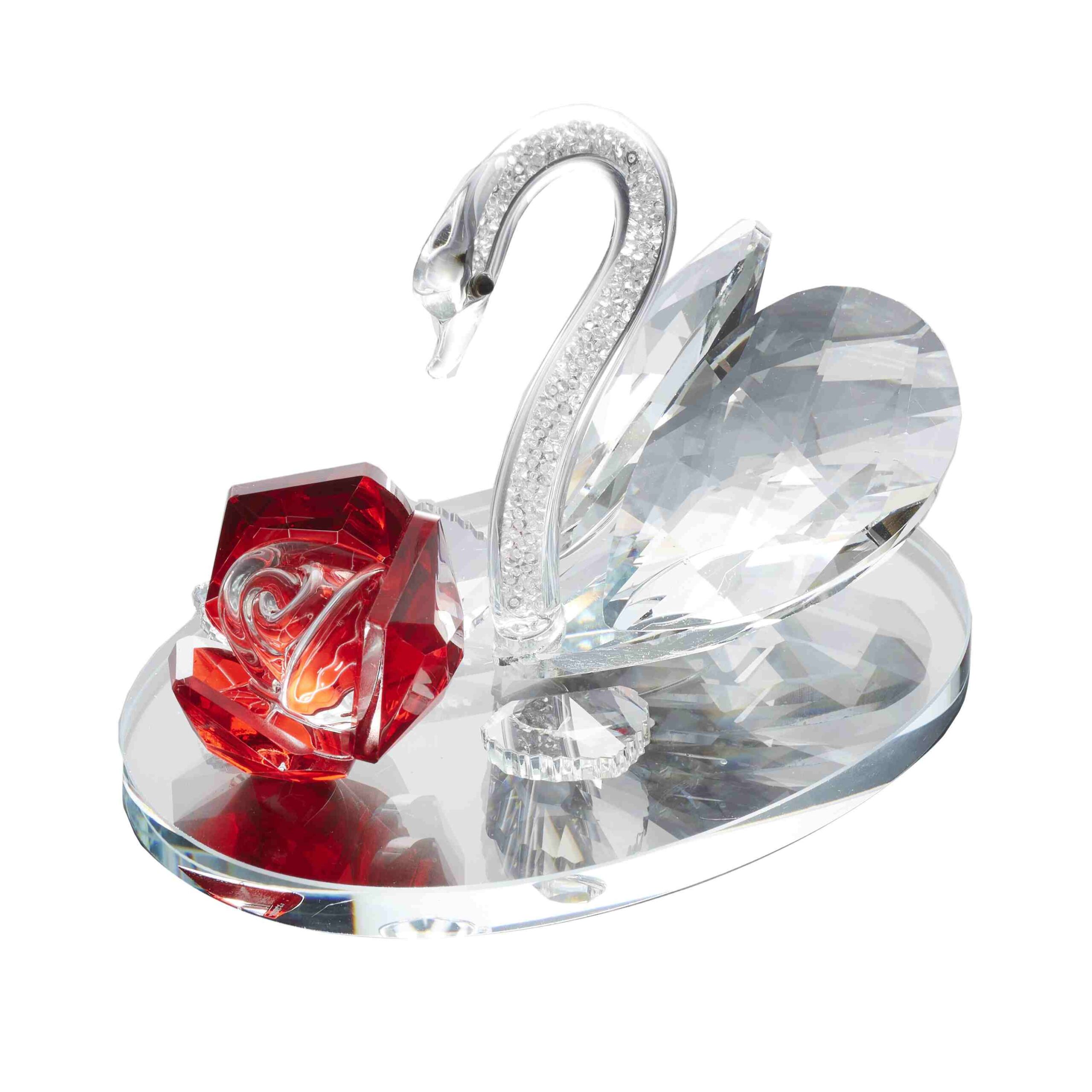 No.02549<br>クリスタル スワン＆ローズ