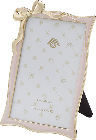 No.08288<br>メタル フォトフレーム<br>ピンク Ｌ判