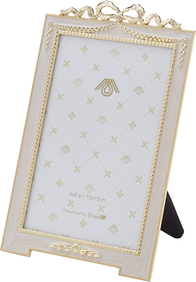 No.08289<br>メタル フォトフレーム<br>ホワイト Ｌ判