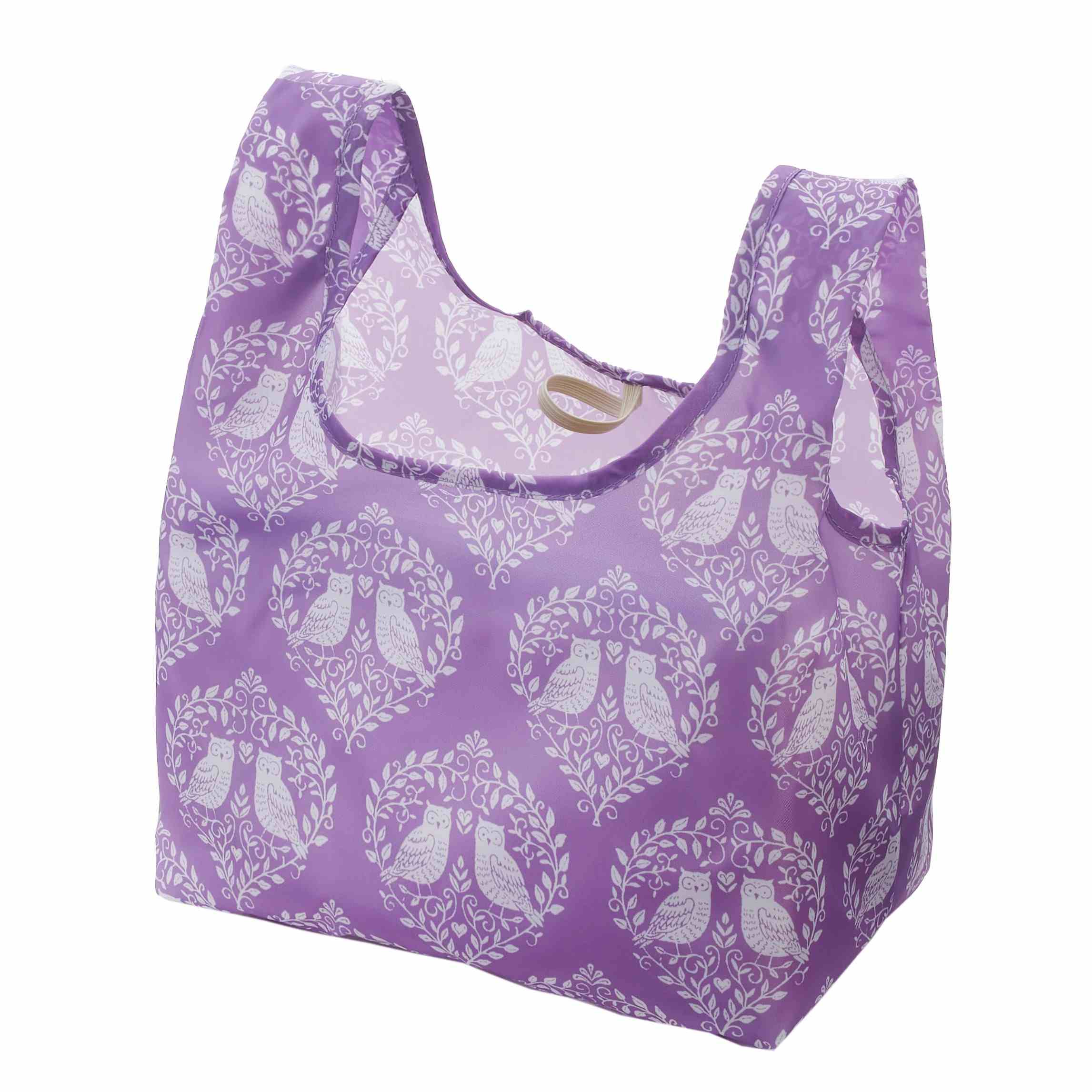 No.75050<br>コンビニエコバッグ<br>ふくろう パープル