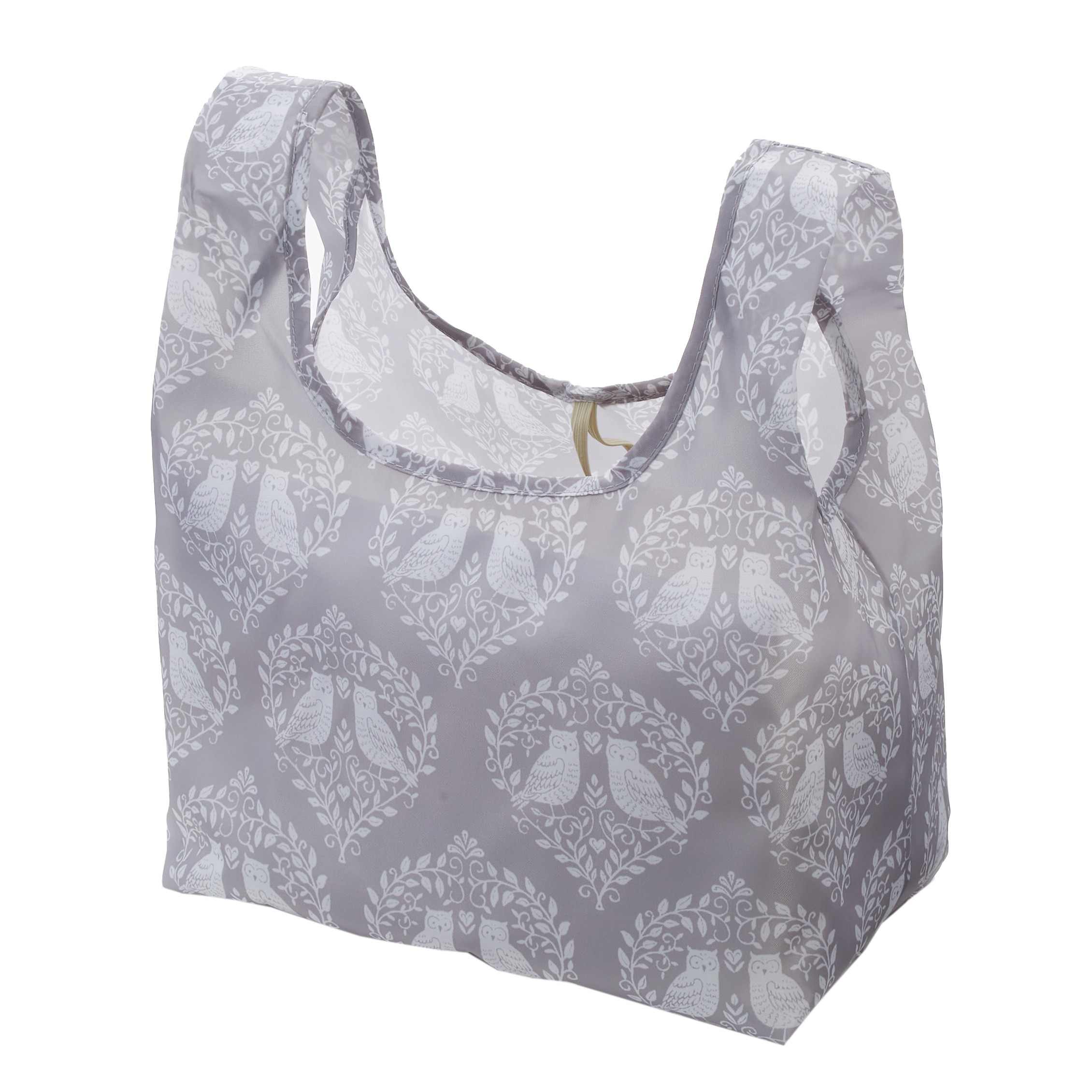 No.75051<br>コンビニエコバッグ<br>ふくろう グレー