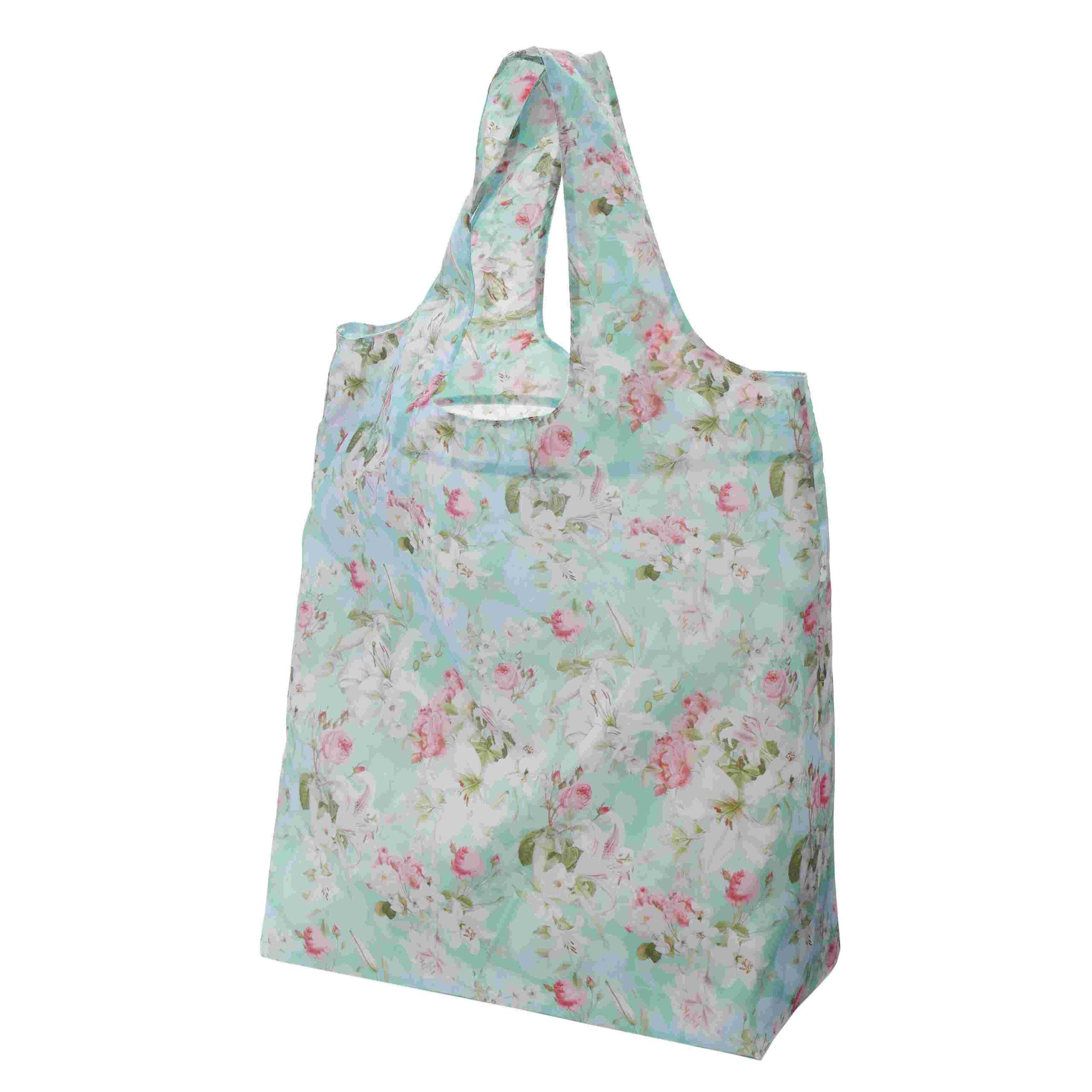 No.75053<br>マチ付エコバッグ1<br>ガーデンフラワー