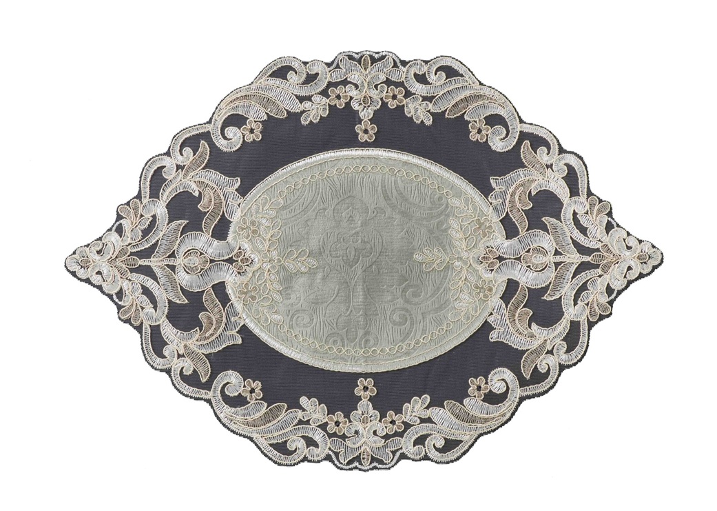 No.78657<br>テーブルランナーＳ<br>35X50 グリーン＆ゴールド